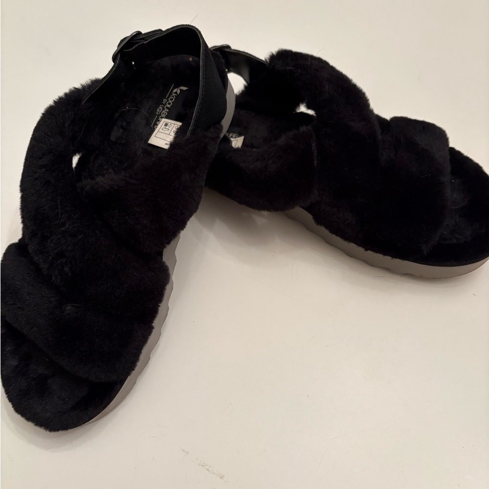 Koolaburra Plush Black Slippers
